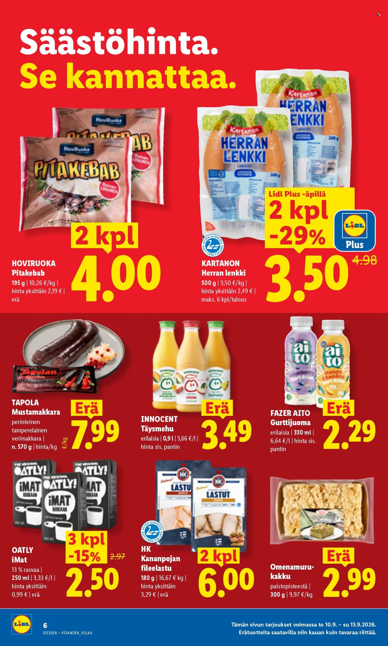 Lidl tarjoukset - 10.09.2026 - 13.09.2026. Sivu 6
