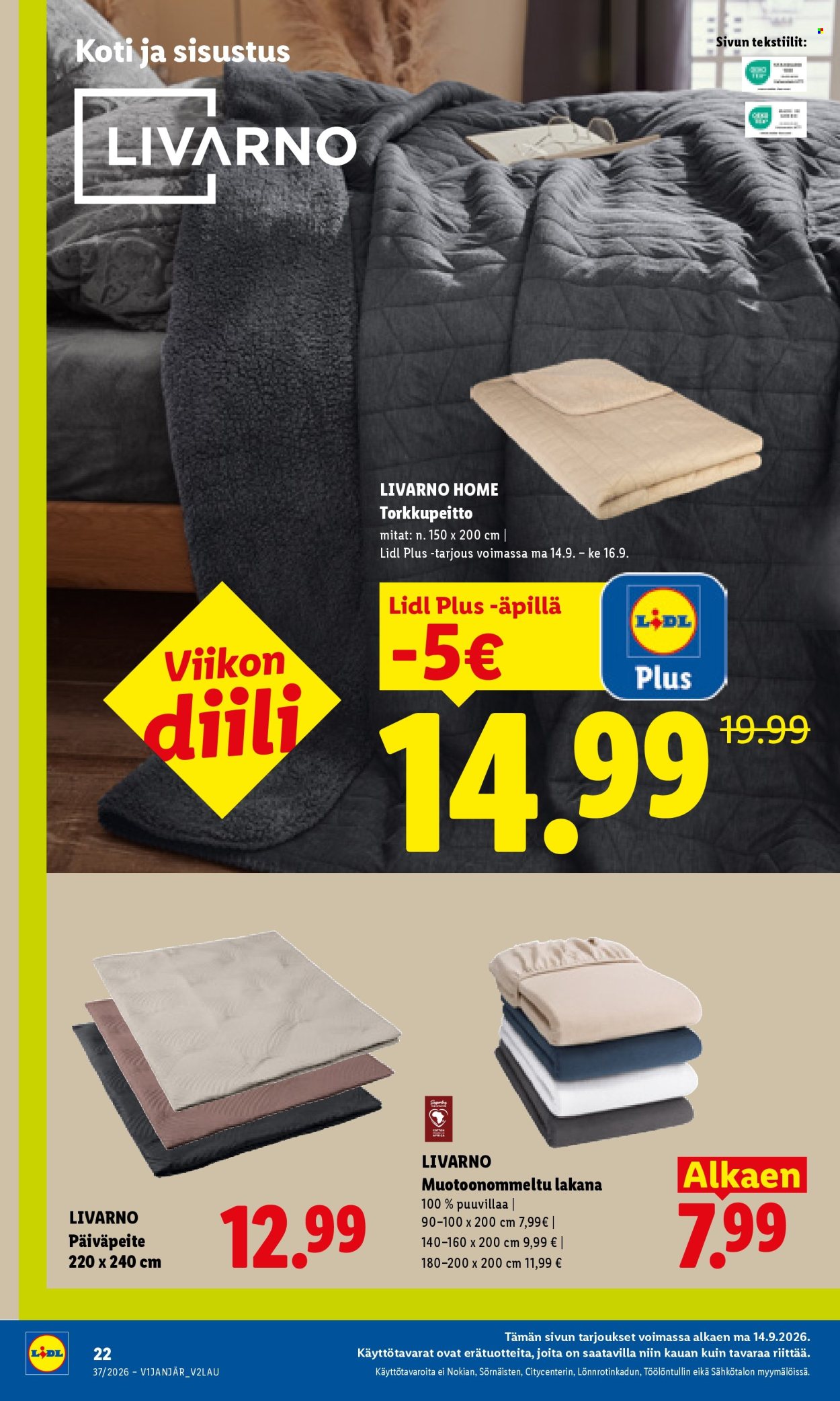 Lidl tarjoukset - 10.09.2026 - 13.09.2026. Sivu 22