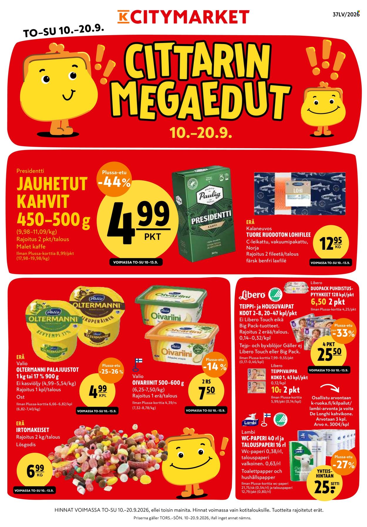K-citymarket tarjoukset - 10.09.2026 - 20.09.2026. Sivu 1
