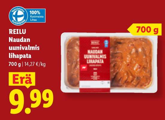 REILU Naudan uunivalmis lihapata