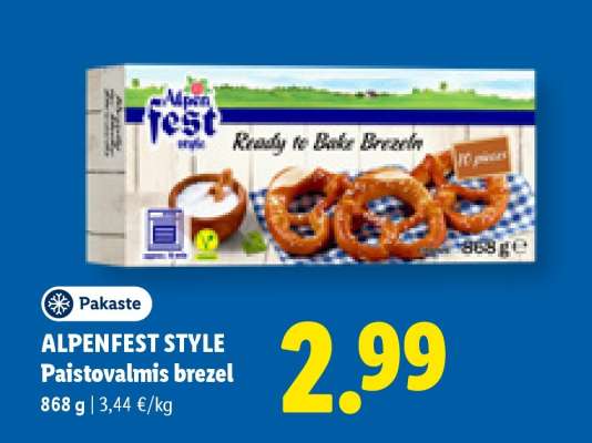 ALPENFEST STYLE Paistovalmis brezel