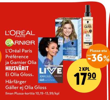 L'Oreal Paris Préférence ja Garnier Olia HIUSVÄRIT