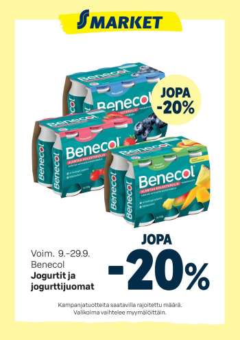 S-market tarjoukset  - 09.09.2026 - 29.09.2026.