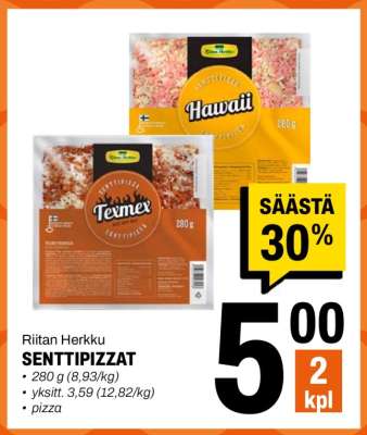 Riitan Herkku Senttipizzat