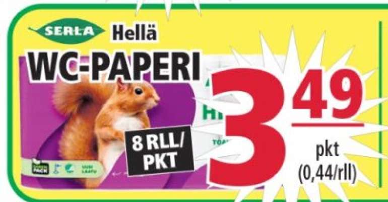 Serla Hellä WC-paperi
