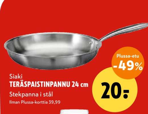 Siaki TERÄSPAISTINPANNU 24 cm