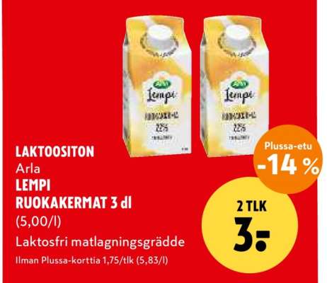 Arla Lempi RUOKAKERMAT 3 dl
