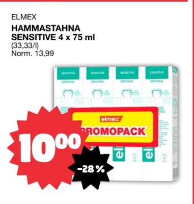 ELMEX HAMMASTAHNA SENSITIVE 4 x 75 ml