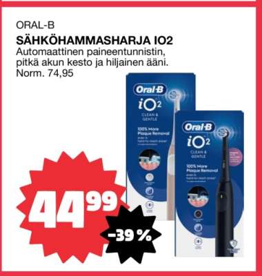 ORAL-B SÄHKÖHAMMASHARJA IO2