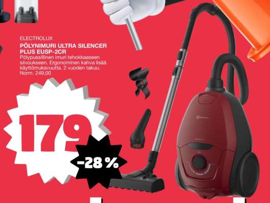 ELECTROLUX PÖLYNIMURI ULTRA SILENCER PLUS EUSP-2CR
