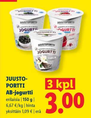 JUUSTO-PORTTI AB-jogurtti