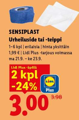 SENSIPLAST Urheiluside tai -teippi