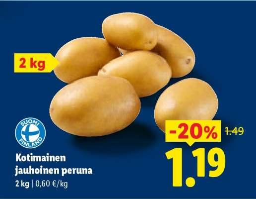 Kotimainen jauhoinen peruna