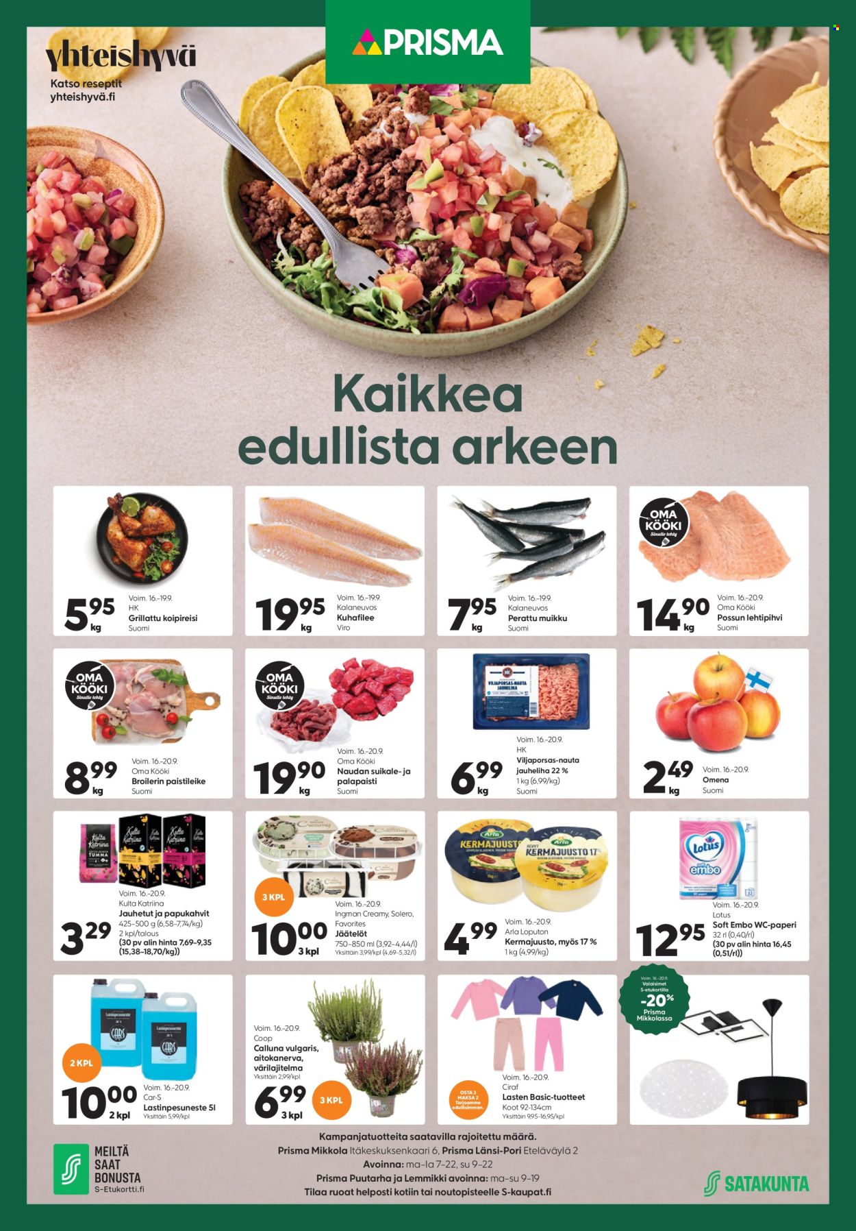 Prisma tarjoukset - 16.09.2026 - 20.09.2026. Sivu 1