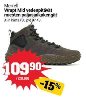Merrell Wrapt Mid vedenpitävät miesten paljasjalkakengät