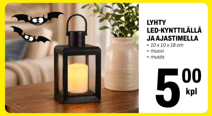 LYHTY LED-KYNTTILÄLLÄ JA AJASTIMELLA
