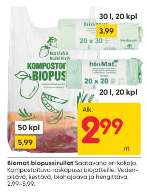 Biomat biopussirullat