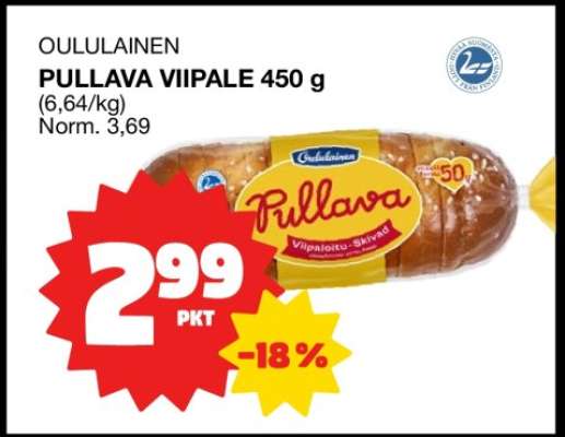 Oululainen Pullava Viipale 450 g