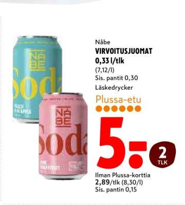 Näbe VIRVOITUSJUOMAT 0,33 l/tlk