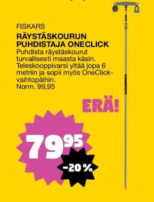 FISKARS RÄYSTÄSKOURUN PUHDISTAJA ONECLICK
