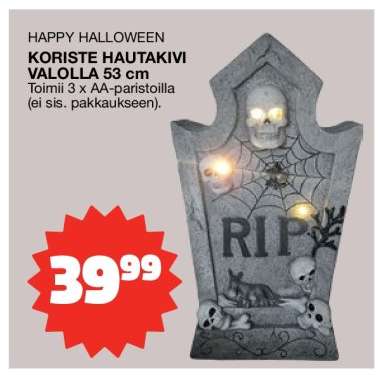KORISTE HAUTAKIVI VALOLLA 53 cm