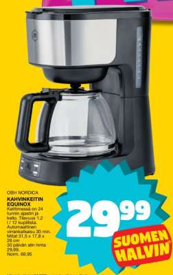 OBH NORDICA KAHVINKEITIN EQUINOX