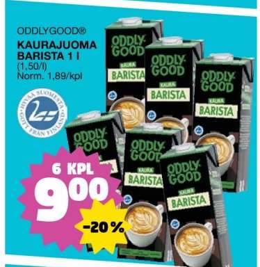 ODDLYGOOD® KAURAJUOMA BARISTA 1 L