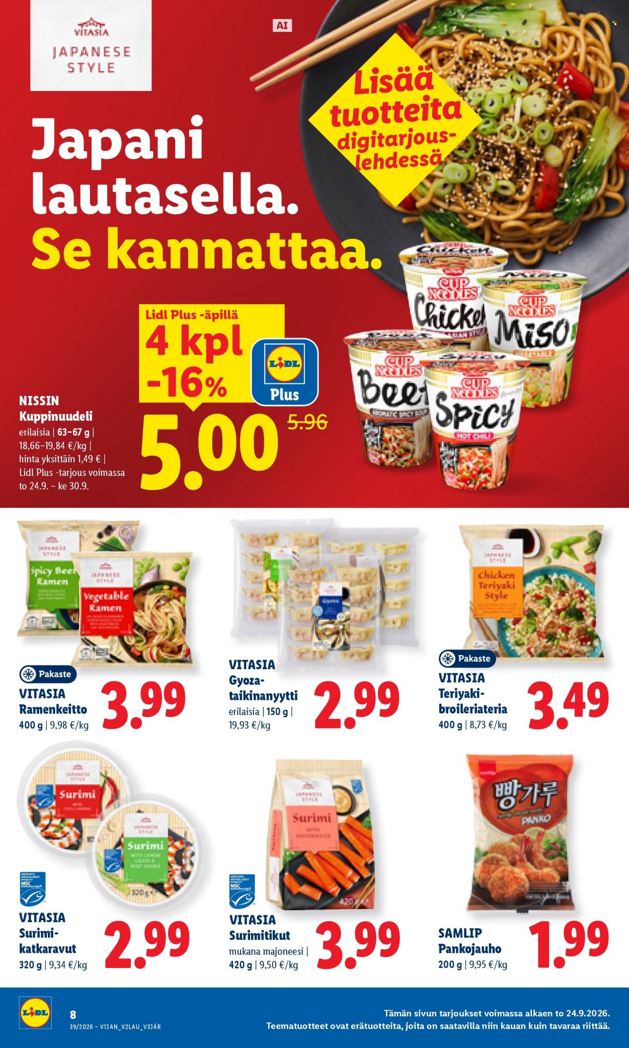 Lidl tarjoukset - 24.09.2026 - 27.09.2026. Sivu 8