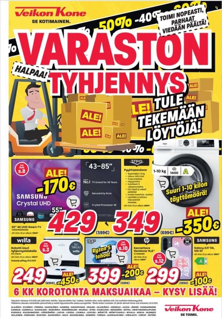 Veikon Kone tarjoukset  - 21.09.2026 - 04.10.2026.