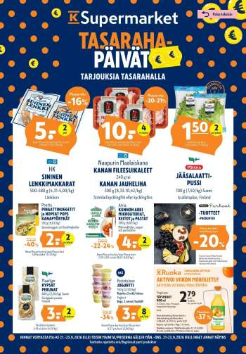 K-Supermarket tarjoukset  - 21.09.2026 - 23.09.2026.