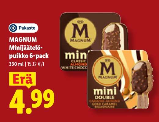 MAGNUM Minijäätelöpuikko 6-pack