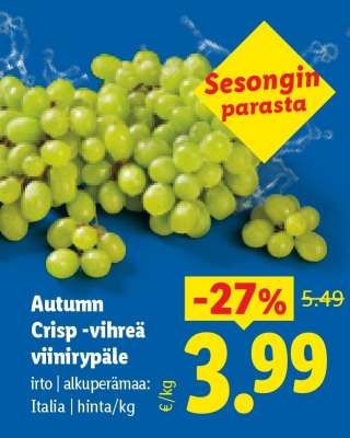Autumn Crisp -vihreä viinirypäle