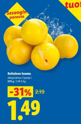 Keltainen luumu