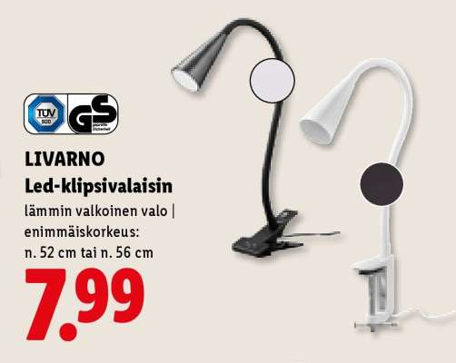 LIVARNO Led-klipsivalaisin