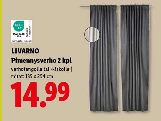 LIVARNO Pimennysverho 2 kpl