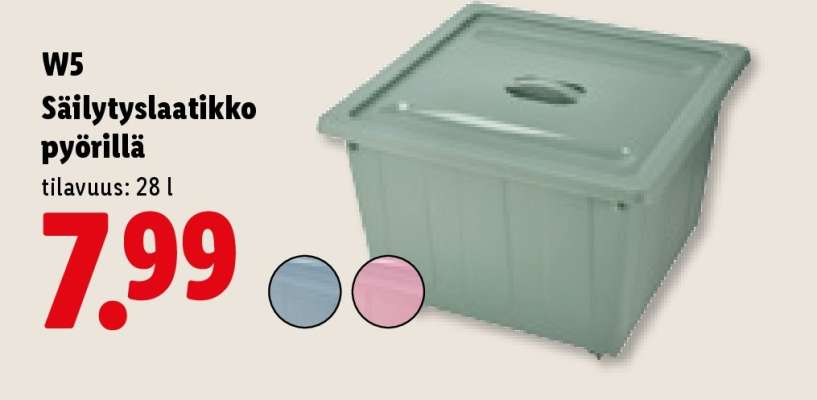 W5 Säilytyslaatikko pyörillä