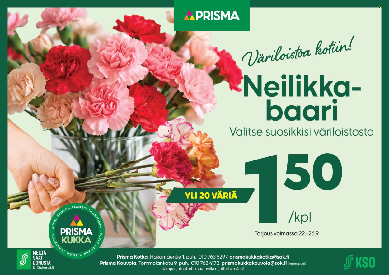Prisma tarjoukset - 22.09.2026 - 26.09.2026. Sivu 1