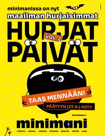 Minimani tarjoukset  - 23.09.2026 - 27.09.2026.
