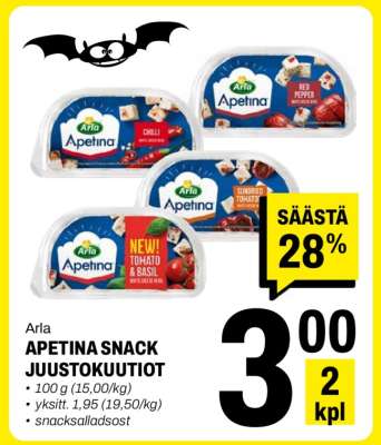 Arla Apetina Snack Juustokuutiot