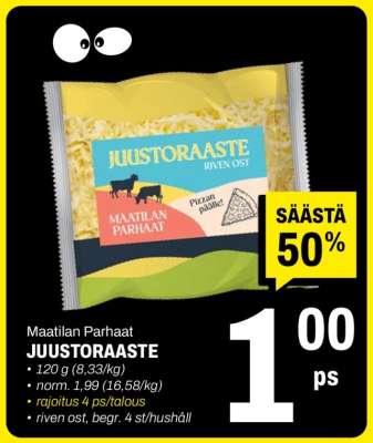 MAATILAN PARHAAT JUUSTORAASTE