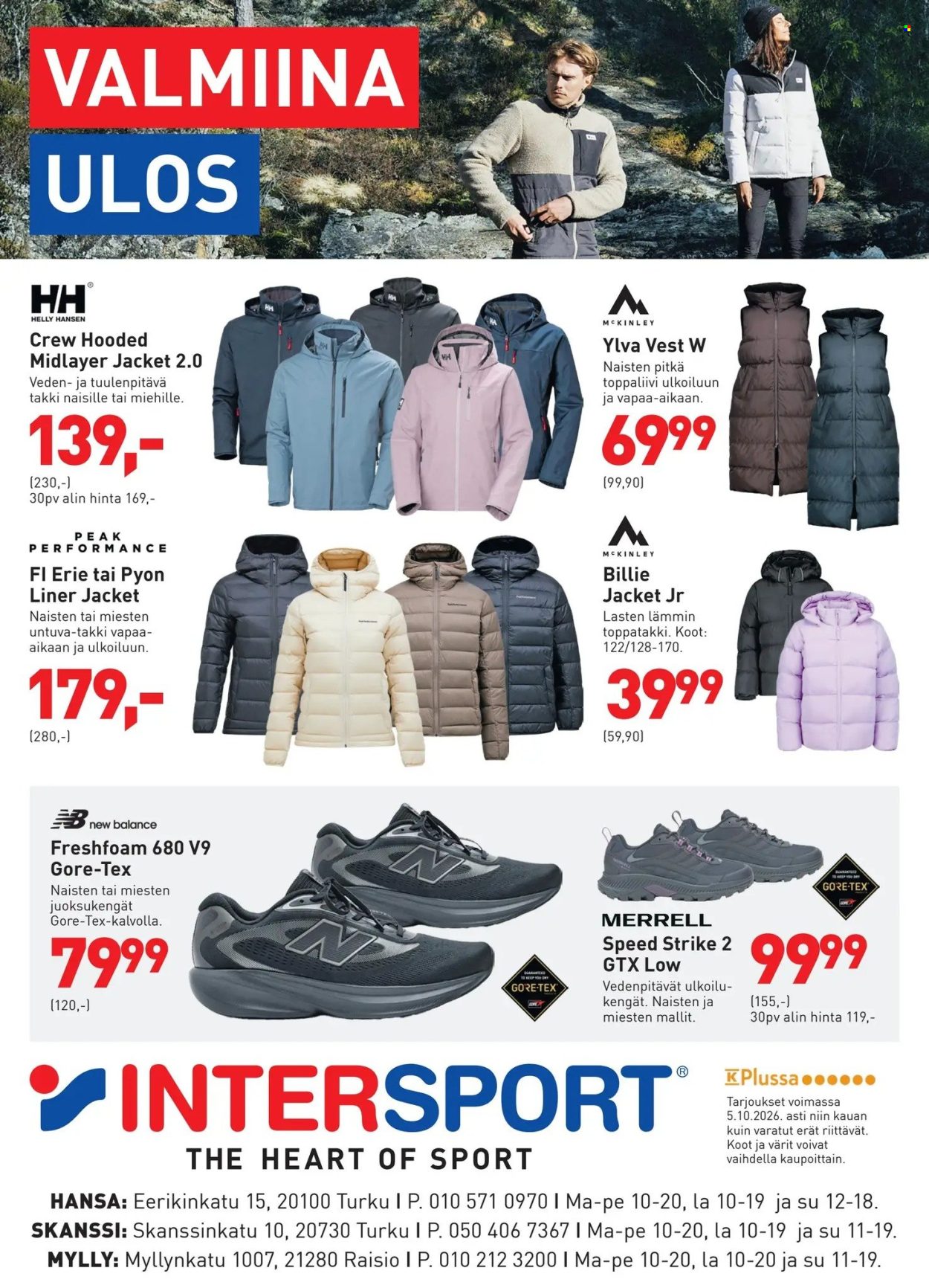 Intersport tarjoukset - 26.09.2026 - 05.10.2026. Sivu 1