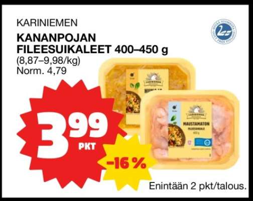 Kariniemen KANANPOJAN FILEESUIKALEET