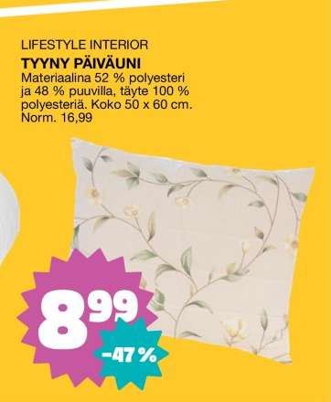 LIFESTYLE INTERIOR TYYNY PÄIVÄUNI