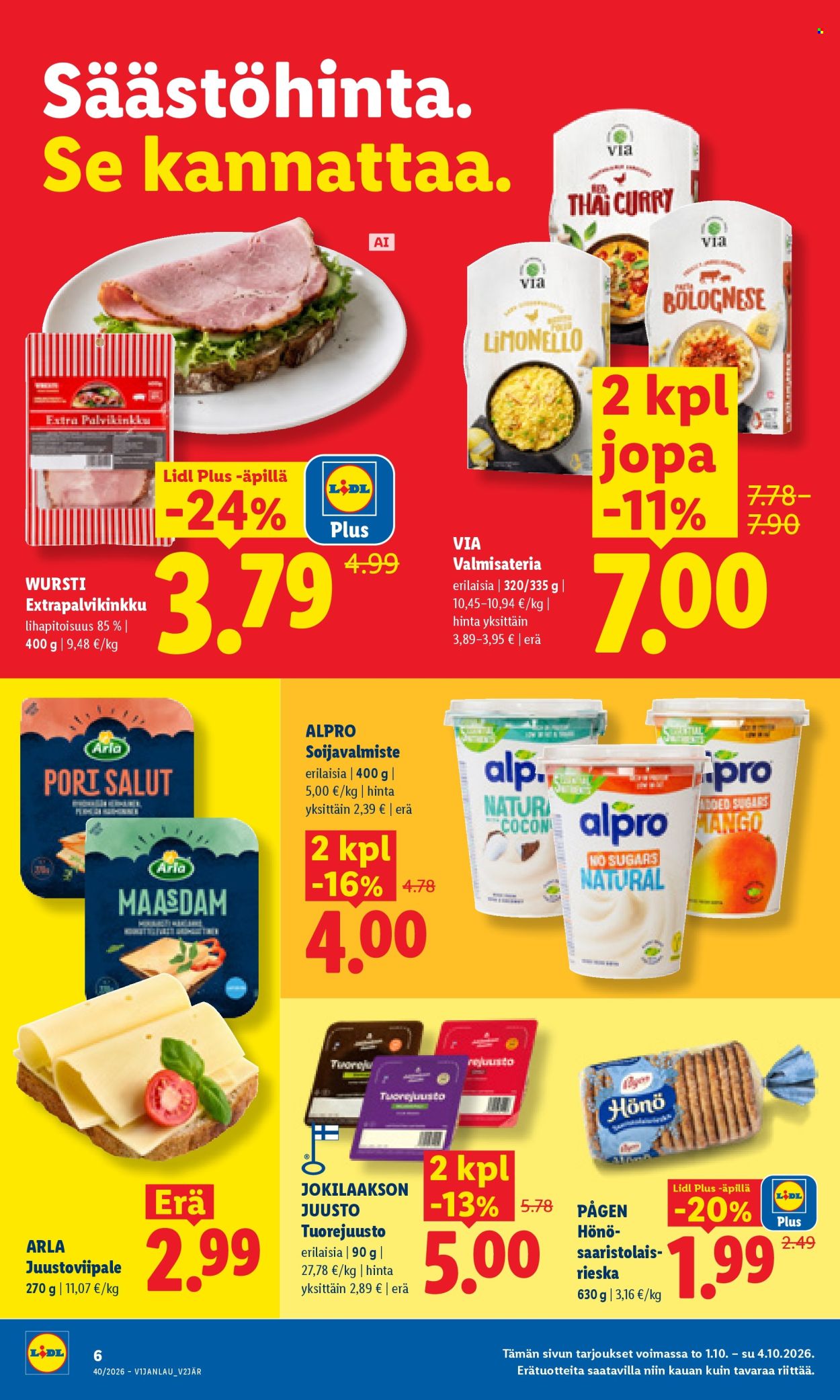 Lidl tarjoukset - 01.10.2026 - 04.10.2026. Sivu 6