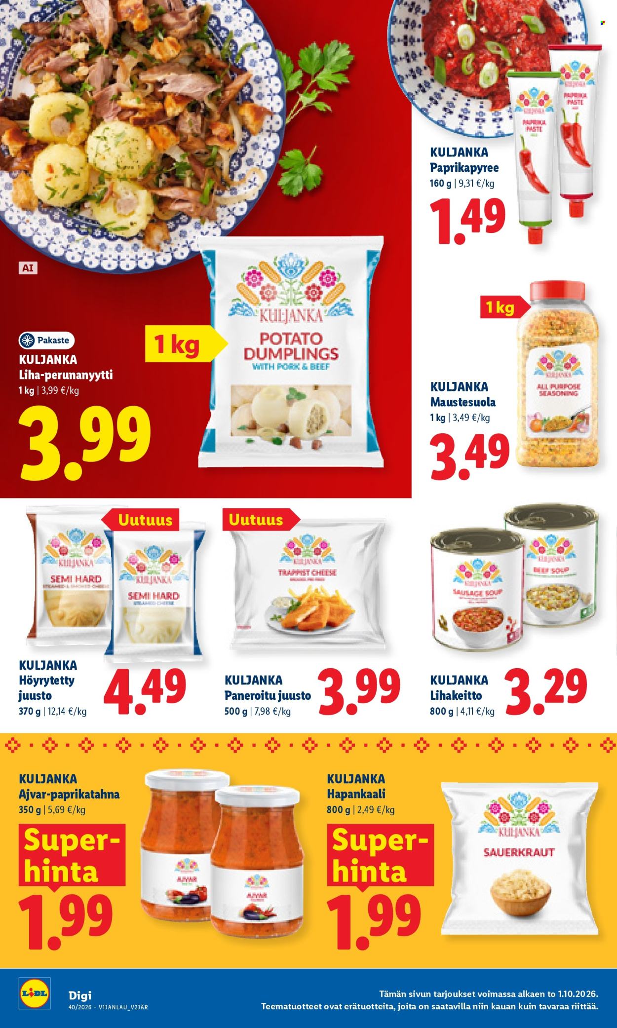 Lidl tarjoukset - 01.10.2026 - 04.10.2026. Sivu 10