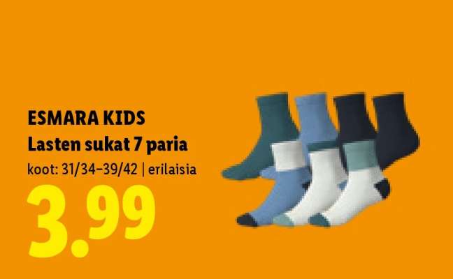 ESMARA KIDS Lasten sukat 7 paria