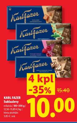 KARL FAZER Suklaalevy