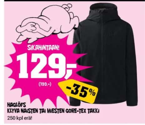 Haglöfs KLYVA NAISTEN TAI MIESTEN GORE-TEX TAKKI