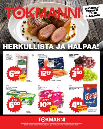 Tokmanni tarjoukset  - 01.10.2026 - 04.10.2026.