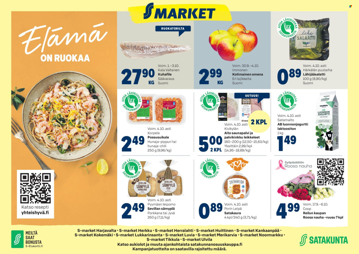 S-market tarjoukset - 30.09.2026 - 04.10.2026. Sivu 1